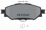 2123401 Sada brzdových platničiek kotúčovej brzdy TEXTAR