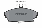 2124502 Sada brzdových platničiek kotúčovej brzdy TEXTAR