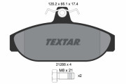 2126601 Sada brzdových platničiek kotúčovej brzdy TEXTAR