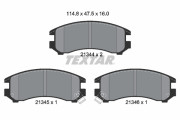 2134401 Sada brzdových platničiek kotúčovej brzdy TEXTAR
