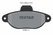 2136502 Sada brzdových platničiek kotúčovej brzdy epad TEXTAR