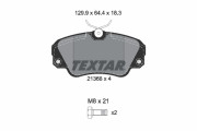 2136801 Sada brzdových platničiek kotúčovej brzdy epad TEXTAR