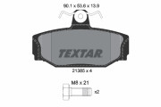 2138501 Sada brzdových platničiek kotúčovej brzdy epad TEXTAR