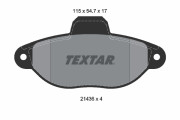 2143602 Sada brzdových platničiek kotúčovej brzdy epad TEXTAR