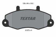 2147001 Sada brzdových platničiek kotúčovej brzdy TEXTAR