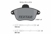 2150701 Sada brzdových platničiek kotúčovej brzdy TEXTAR