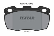 2151902 Sada brzdových platničiek kotúčovej brzdy epad TEXTAR