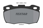 2151901 Sada brzdových platničiek kotúčovej brzdy epad TEXTAR