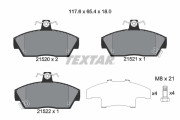 2152001 Sada brzdových platničiek kotúčovej brzdy TEXTAR