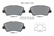 2153201 Sada brzdových platničiek kotúčovej brzdy epad TEXTAR
