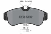 2154601 Sada brzdových platničiek kotúčovej brzdy TEXTAR