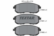 2156101 Sada brzdových platničiek kotúčovej brzdy TEXTAR