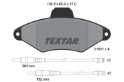 2163102 Sada brzdových platničiek kotúčovej brzdy TEXTAR