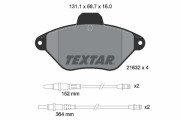 2163201 Sada brzdových platničiek kotúčovej brzdy TEXTAR