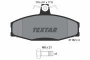 2166201 Sada brzdových platničiek kotúčovej brzdy TEXTAR