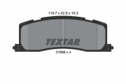 2168801 Sada brzdových platničiek kotúčovej brzdy TEXTAR