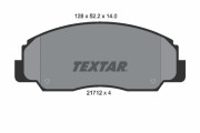 2171201 Sada brzdových platničiek kotúčovej brzdy TEXTAR
