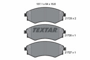 2172502 Sada brzdových platničiek kotúčovej brzdy TEXTAR