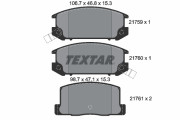 2175901 Sada brzdových platničiek kotúčovej brzdy TEXTAR