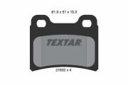 2183201 Sada brzdových platničiek kotúčovej brzdy TEXTAR