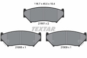 2190701 Sada brzdových platničiek kotúčovej brzdy TEXTAR