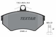 2194502 Sada brzdových platničiek kotúčovej brzdy epad TEXTAR