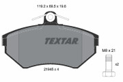 2194503 Sada brzdových platničiek kotúčovej brzdy epad TEXTAR
