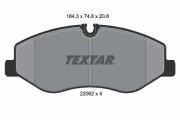 2206201 Sada brzdových platničiek kotúčovej brzdy epad TEXTAR
