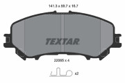 2206503 Sada brzdových platničiek kotúčovej brzdy TEXTAR