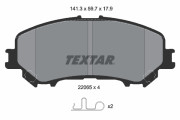 2206501 Sada brzdových platničiek kotúčovej brzdy TEXTAR