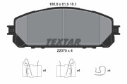 2207001 Sada brzdových platničiek kotúčovej brzdy epad TEXTAR