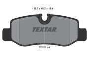 2210101 Sada brzdových platničiek kotúčovej brzdy epad TEXTAR