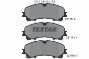 2211701 Sada brzdových platničiek kotúčovej brzdy TEXTAR
