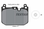 2234401 Sada brzdových platničiek kotúčovej brzdy TEXTAR