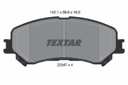 2234701 Sada brzdových platničiek kotúčovej brzdy epad TEXTAR
