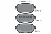 2234901 Sada brzdových platničiek kotúčovej brzdy TEXTAR