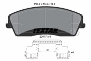 2241701 Sada brzdových platničiek kotúčovej brzdy epad TEXTAR