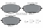 2278201 Sada brzdových platničiek kotúčovej brzdy epad TEXTAR