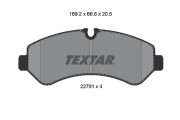 2279101 Sada brzdových platničiek kotúčovej brzdy epad TEXTAR