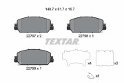 2279701 Sada brzdových platničiek kotúčovej brzdy TEXTAR