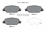 2285201 Sada brzdových platničiek kotúčovej brzdy TEXTAR