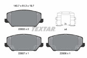 2285501 Sada brzdových platničiek kotúčovej brzdy epad TEXTAR