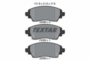 2308801 Sada brzdových platničiek kotúčovej brzdy TEXTAR
