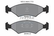2310301 Sada brzdových platničiek kotúčovej brzdy TEXTAR