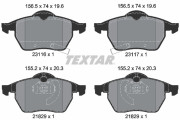 2311602 Sada brzdových platničiek kotúčovej brzdy epad TEXTAR