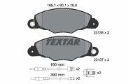 2313503 Sada brzdových platničiek kotúčovej brzdy epad TEXTAR