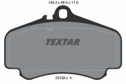 2313901 Sada brzdových platničiek kotúčovej brzdy TEXTAR