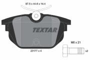 2317703 Sada brzdových platničiek kotúčovej brzdy TEXTAR