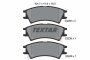 2323802 Sada brzdových platničiek kotúčovej brzdy TEXTAR