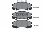 2325001 Sada brzdových platničiek kotúčovej brzdy TEXTAR